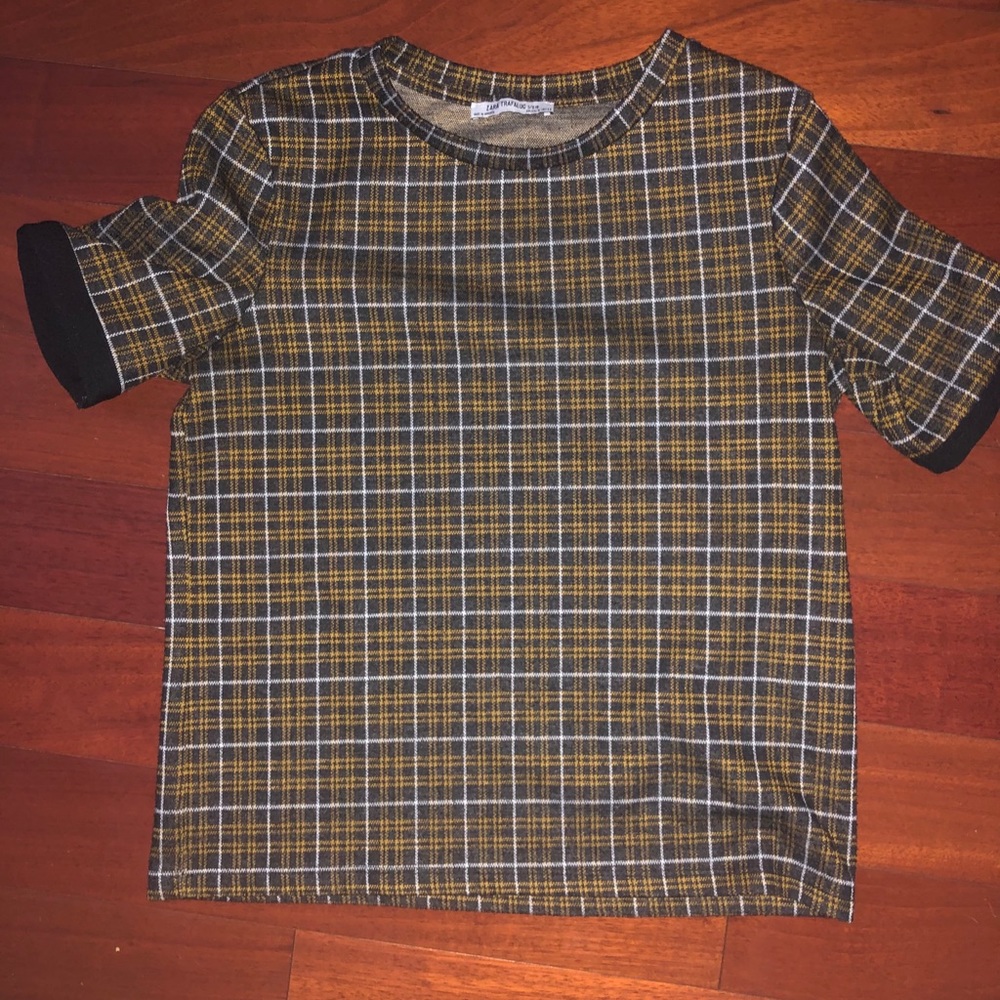 Zara plaid top